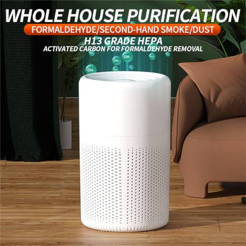 Small Air Purifier for Home Bedroom, HEPA Filter Air Cleaner, Quiet Operation, Removes Dust, Smoke, Odor, Pollen & Pet Dander (White) - image 6