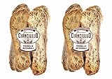 Cianciullo Wholewheat Freselle, Pack of 2, Italian Crisp Bread, 10.58 oz, Traditional Toasted Bread, Long...
