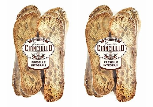Cianciullo Wholewheat Freselle, Pack of 2, Italian Crisp Bread, 10.58