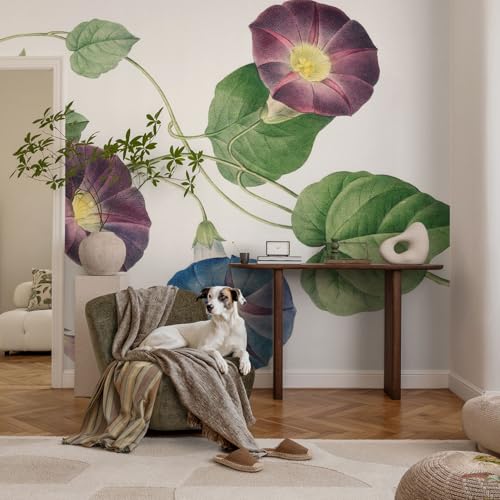Papier peint adhésif panoramique de haute qualité élégance florale