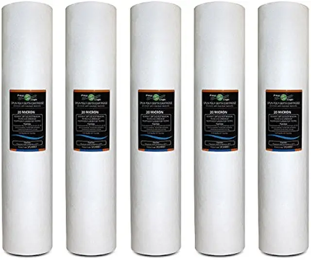 FilterLogic 20" Big Blue 20 Micron Sediment Filter Cartridge - 5 Pack