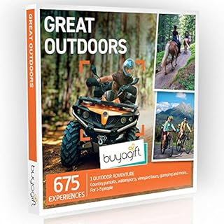 Buyagift Outdoor Gift Experience Box - 675 UK Experiences - Treetop Adventures, Vineyard Tours, Rafting, Glamping & More