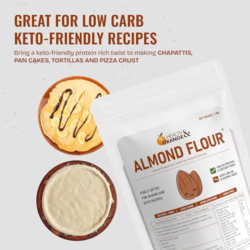 Image of H&O Gurbandi Almond Flour - 400 Gram - Defatted - Unblanched - High Protein - Gluten Free - Keto Friendly - Low Carb Baking Flour