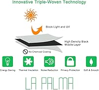 Vista 3 de LA PALMA Cortinas de puerta corredera extra anchas – Cortinas opacas para puertas corredizas de vidrio para patio, aislamiento térmico