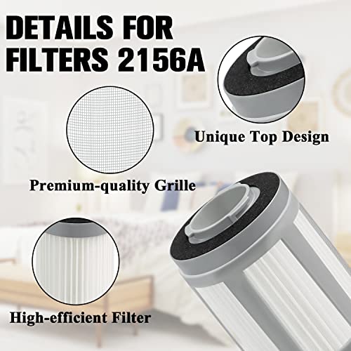 2156 Filter Replacement For Bissell Zing Canister Vacuum Cleaner 2156A, 1665, 16652, 1665W, Part 1613056, 2Pcs 2156 Filter Replacement #TOP2