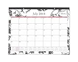 Blue Sky 2018-2019 Academic Year Monthly Desk Pad Calendar, Ruled Blocks, 22