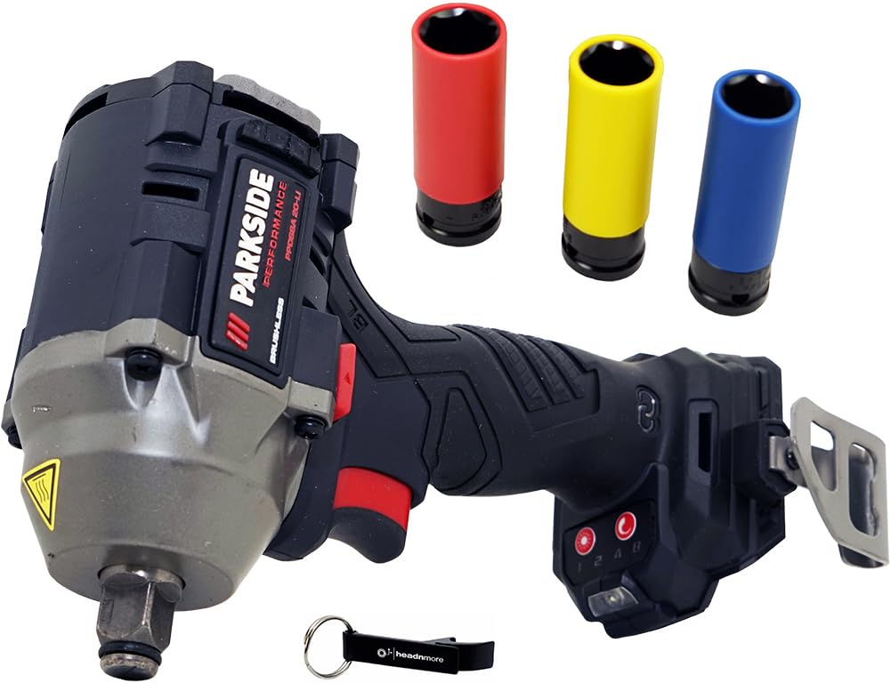 HEADNMORE® Parkside Performance PPDSSA 20 Destornillador de percusión con batería 20V 600Nm 1,26kg + llavero
