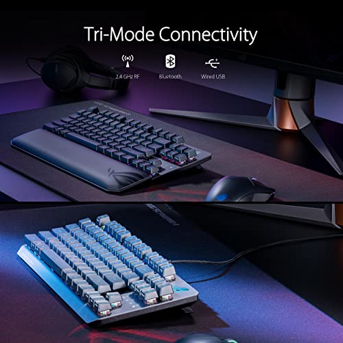 ROG Strix Scope RX TKL Wireless Deluxe, Tastiera Meccanica, Switch Ottico Meccanici ROG RX Rossi, Porta USB, Tasto CTRL Allargato, Tasto Stealth, Poggiapolsi, Layout Italia, Nero - Tastiera gaming - Immagine 1