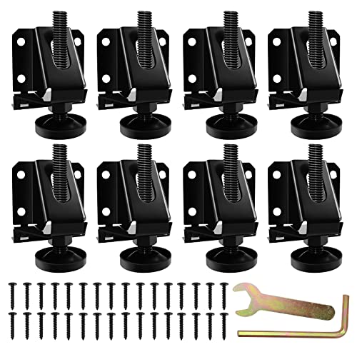 LOSCHEN 8PCS Heavy Duty Adjustable Leveling Feet for Furniture,Hexagon Nuts Lock Furniture Legs Levelers,for Table Cabinets
