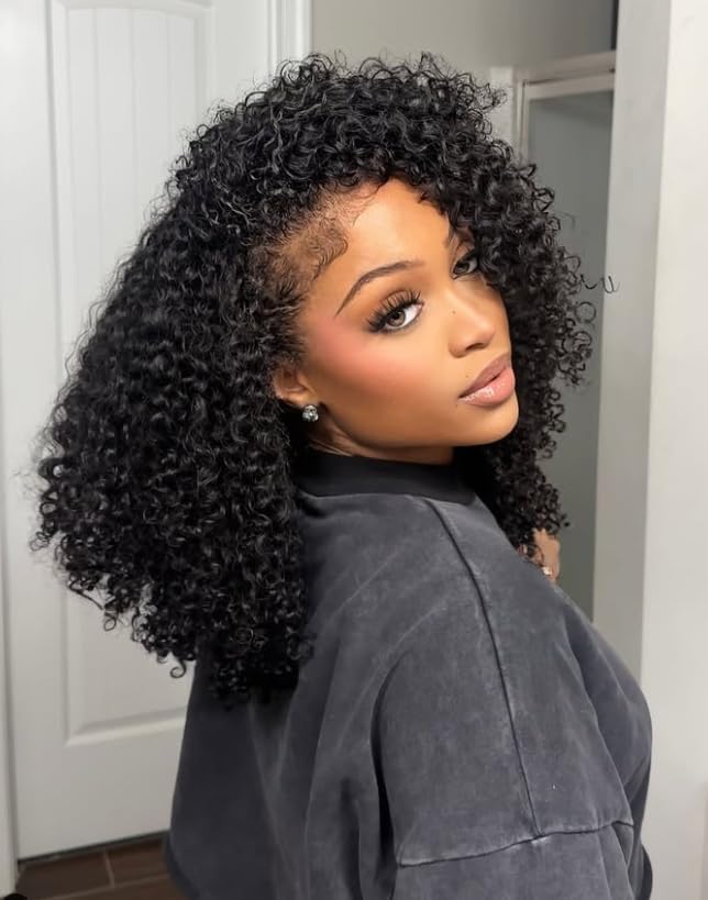 Knotless Pre Looped Crochet Human Hair Extensions Afro Kinky Curly Human Crochet Hair Pre Separated Knotless Crochet Human Hair 16inch 100strands 120g
