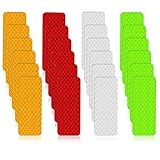 24 Pieces Safety Reflective Stickers, Outdoor Waterproof Reflector Tape 4colors, Reflective Tape Stickers for Vehicle, Bicycles, Motorcycles, 1.18 x 3.15 Inch