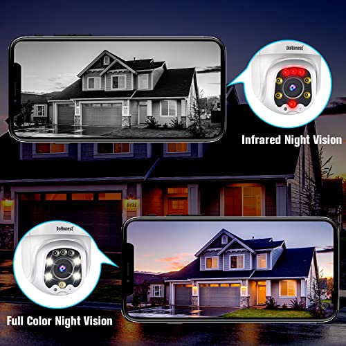 Dohonest Security Camera Outdoor Hd 1080P Wifi Ip Cam Pan Tilt 360° Surveillance Waterproof Home Security System Motion Detection Auto Tracking 2 Way Audio Night Vision Compatible With Alexa S02 #TOP6