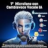 MAONO Microfono Wireless, Microfono PC con Software Cambiavoce Vocale IA, Cancellazione del Rumore, EQ personalizzata, Luci RGB Regolabili per Gioco, Podcasting, Streaming, DM40 Nero