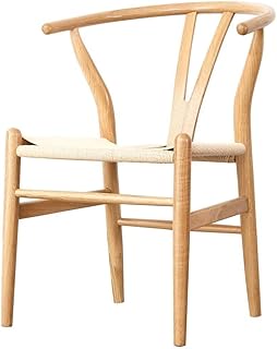 ZHANGZZ-Sillas de comedor Artículos for el hogar sillas de madera, madera nórdica informal Silla Silla Y la cuerda trenzada Wishbone Silla neto de la leche roja Tea Shop Cafe restaurante Silla de made