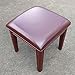 DBGA Tabouret Pouf pour Coiffeuse en Bois Chaise Meuble pour Coiffeuse, Tabouret de Coiffeuse/Piano/Maquillage avec Cuir Artificiel et 4 Pieds de Tabouret en Chêne(Marron Foncé)