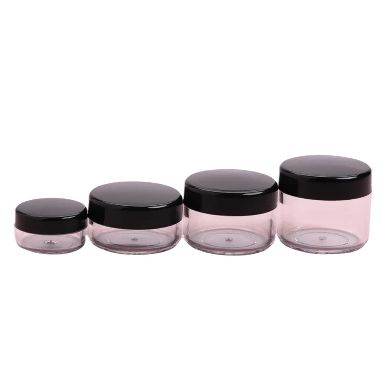 ZIHDKE 10pcs 5g-20g Make Up Jar Cosmetic Sample Empty Container Small Refillable Bottles Plastic Round Lid Eyeshadow Cream Travel Pot for Travel