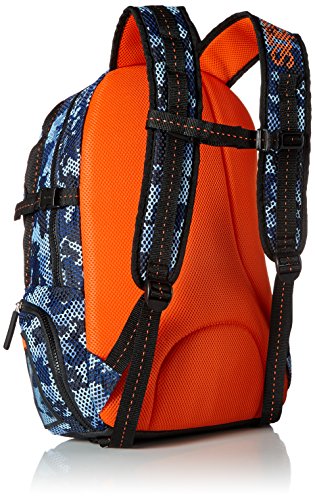 orange mesh backpack