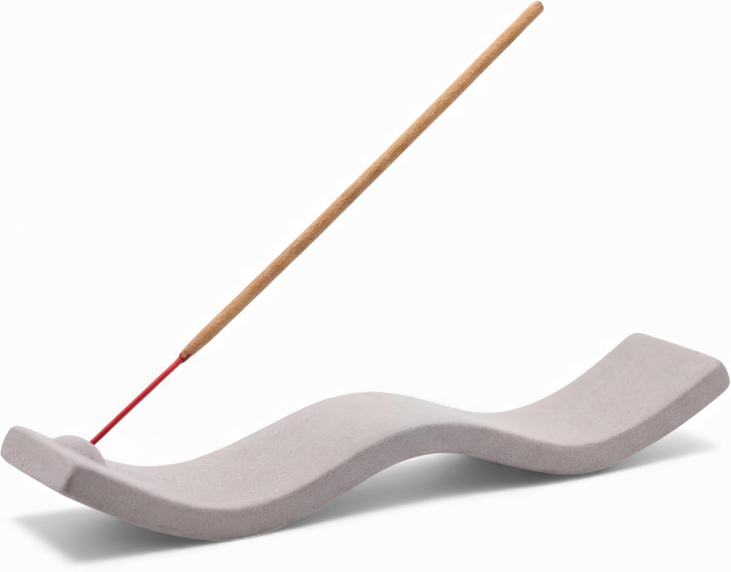 Porta incenso in ceramica a onde per bastoncini con raccogli cenere, bruciatore di incenso per meditazione, yoga, spa, decorazione perfetta per intaglio Jaali per regali