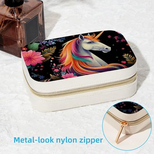 Boîte à bijoux portable anti-nœuds avec compartiments colliers - 7