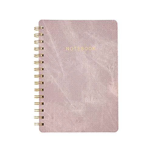 Oneirom Spiral Notebook 6.10" X 8.19", Spiral Journal Notebook With Inner Pockets, Ruled Lined Journal 160 Pages, Denim Fabric Cover Journal For Women And Work, Cute College Supplies, Aesthetic Gift #TOP5