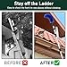 Flehomo Adjustable Rotatable Mirror, Easy Gutter Inspecter Tool from The Ground, Connected to Extension Pole for Inspecting Gutters, Roofs, Duct Work, and More, Easy Installation and Use