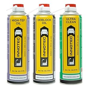 Innotec onderhoud auto-onderhoud service set incl. roestoplosser remreiniger en teflonolie