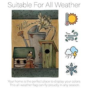 Breeze Decor Welcome Spring Garden House Flag Country Living Primitive Farm Western Barn American Rustic Cowboy Rural Ranch Decoration Banner Small Yard Gift Double-Sided, Made in USA Breeze Decor Welcome Spring Garden House Flag Country Living Primitive Farm Western Barn American Rustic Cowboy Rural Ranch Decoration Banner Small Yard Gift Double Sided Made in USA