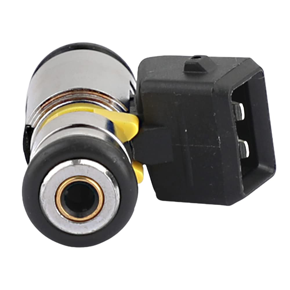 Riloer 8pcs motor de reemplazo de inyectores de combustible, compatible con HArley Davidson Fiat MArine Mercruiser, IWP069 861260T, negro/plata