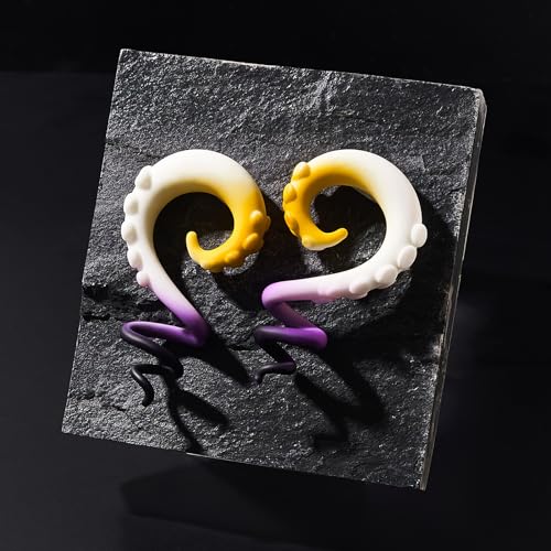 JOYTOYOU 2 peças de alargadores de orelha de vidro alargadores de orelha expansores espirais coração