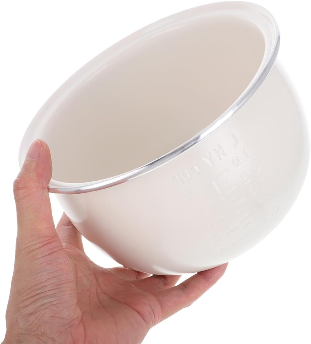 Ceramic Rice Cooker Inner Pot 7.20 Inch Glaze Replacement Liner for Rice Cooker Ceramic Insert for Porridge Soup Yogurt Household Electric Accessory