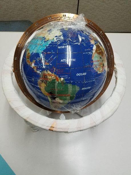 宝石地球儀4脚タイプ 地球儀専門店(globe shop)・天然石シリーズ