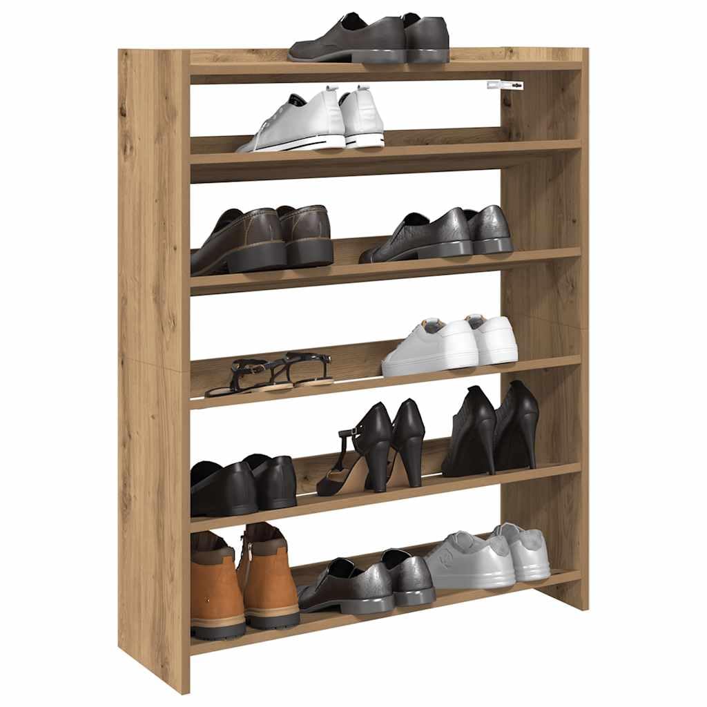 Étagère à chaussures pour entrée étroite meuble modulable en bois chêne artisanal