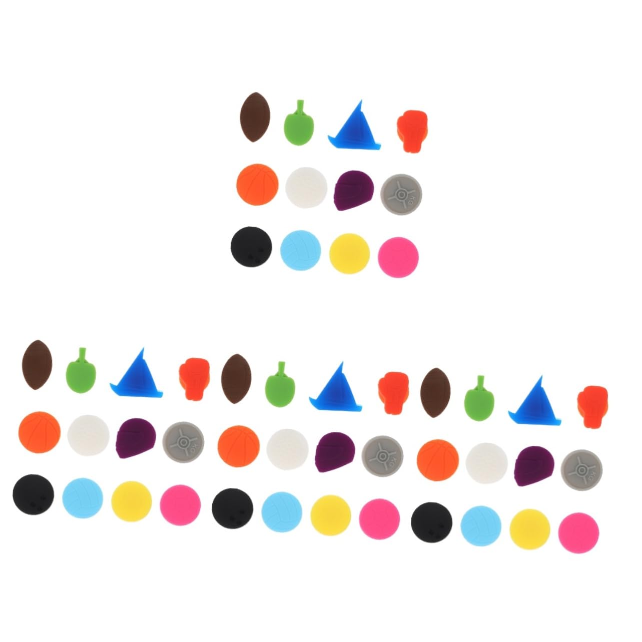 Marcadores de copas PRETYZOOM: 48 coloridos identificadores de bebidas con diseños deportivos
