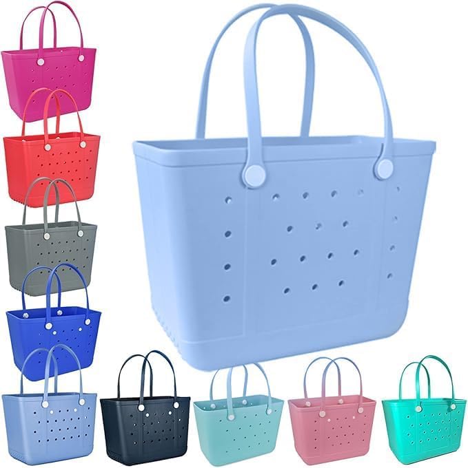 Beach Bag，Rubber Tote Bag ，Washable Tote for Boat Pool Sports Gym4