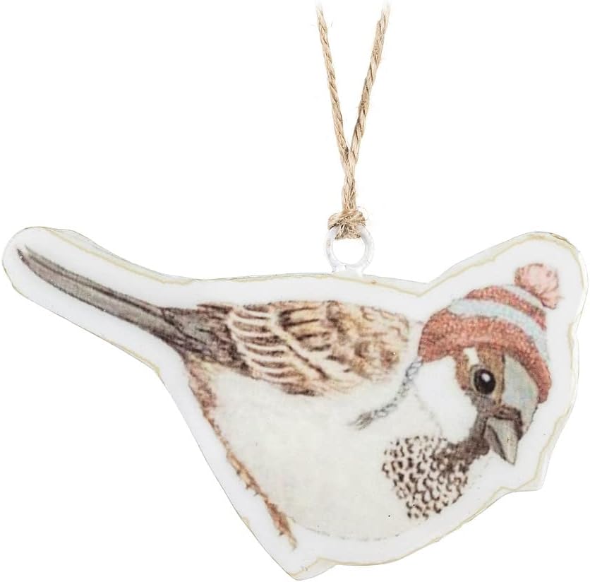 Bird in Winter Hat Ornament