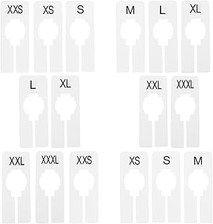 Cabilock 16pcs Wardrobe Clothes Hanger Clothes Dividers for Closets Hanger Separators Clothing Hanger Dividers Clothing Rack Dividers Garment Size Dividers Supplies XXL White Plastic Square