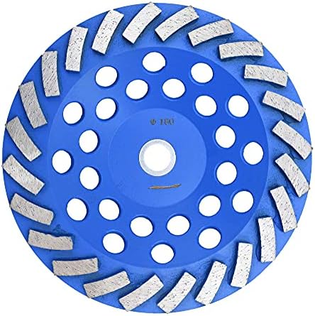 ACTINTOOL 7 in. x 7/8-5/8 in. Non Threaded 24 Segments 7 Inch Concrete Grinding Wheel, Diamond Cup Wheel for Granite Marble Concrete (7/8"-5/8" Non-Threaded)