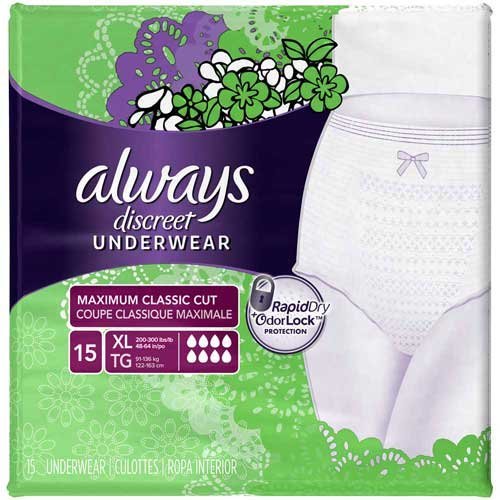 Always Discreet Max Extra Large Underwear