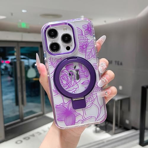 Coque iPhone 14 Pro fleurie pour femme idéale pour selfies et appels mains libres