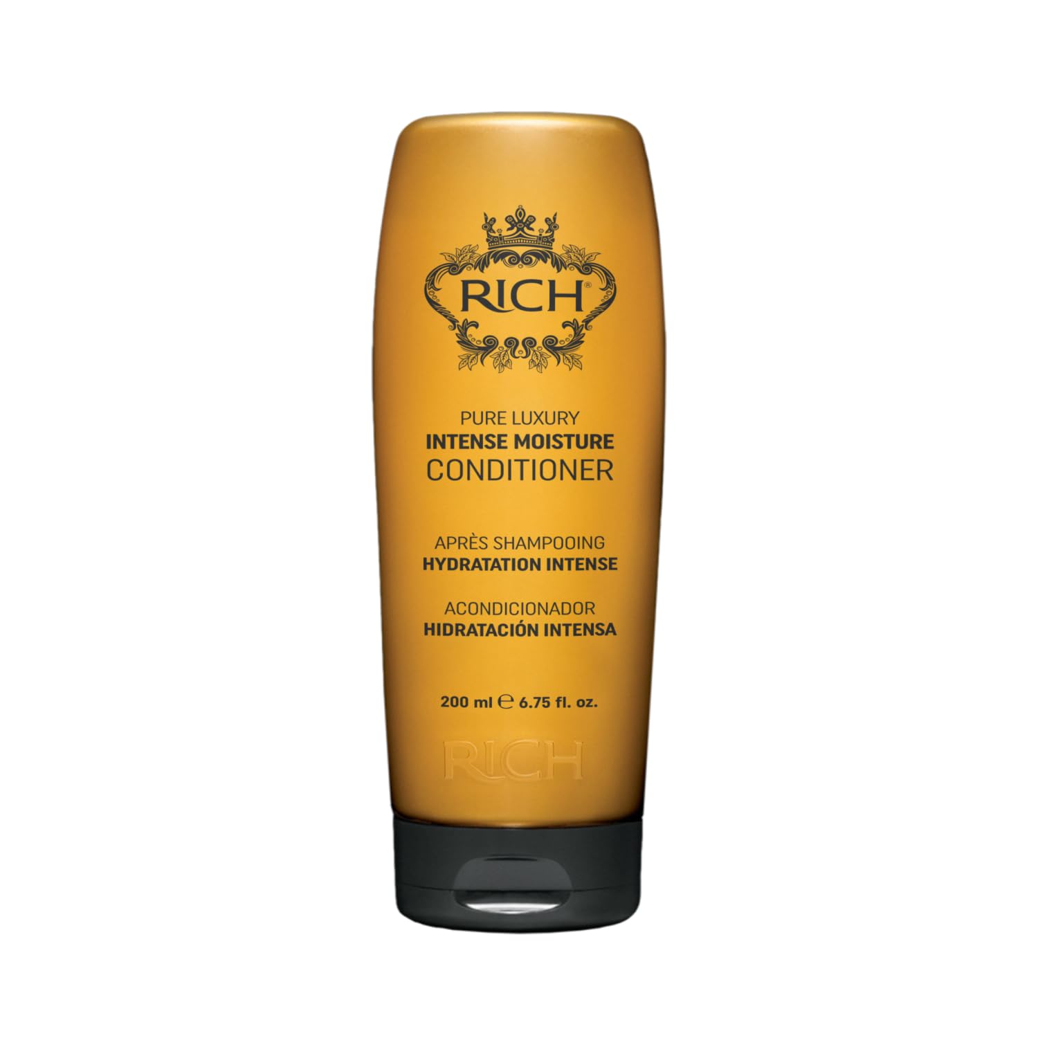 RICH Pure Luxury Intense Moisture Conditioner for Damaged & Dry Hair - Moisturizing & Smoothing, Anti-frizz, Prevents Split Ends - Marula Oil & Cherry Blossom Extract - 6.75 oz