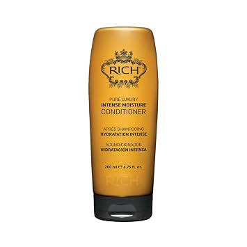 RICH Pure Luxury Intense Moisture Conditioner for Damaged & Dry Hair - Moisturizing & Smoothing, Anti-frizz, Prevents Split Ends - Marula Oil & Cherry Blossom Extract - 6.75 oz