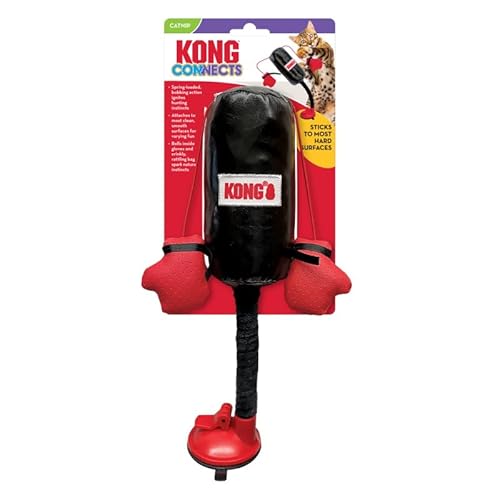 Kong Connects Boxsack mit Boxhandschuhen gefüllt mit Katzenminze