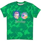 RICK AND MORTY Mens T-Shirt Mens Fashion Shirt - Rick & Morty Classic Tie Dye Tee (Green Dye, Large)