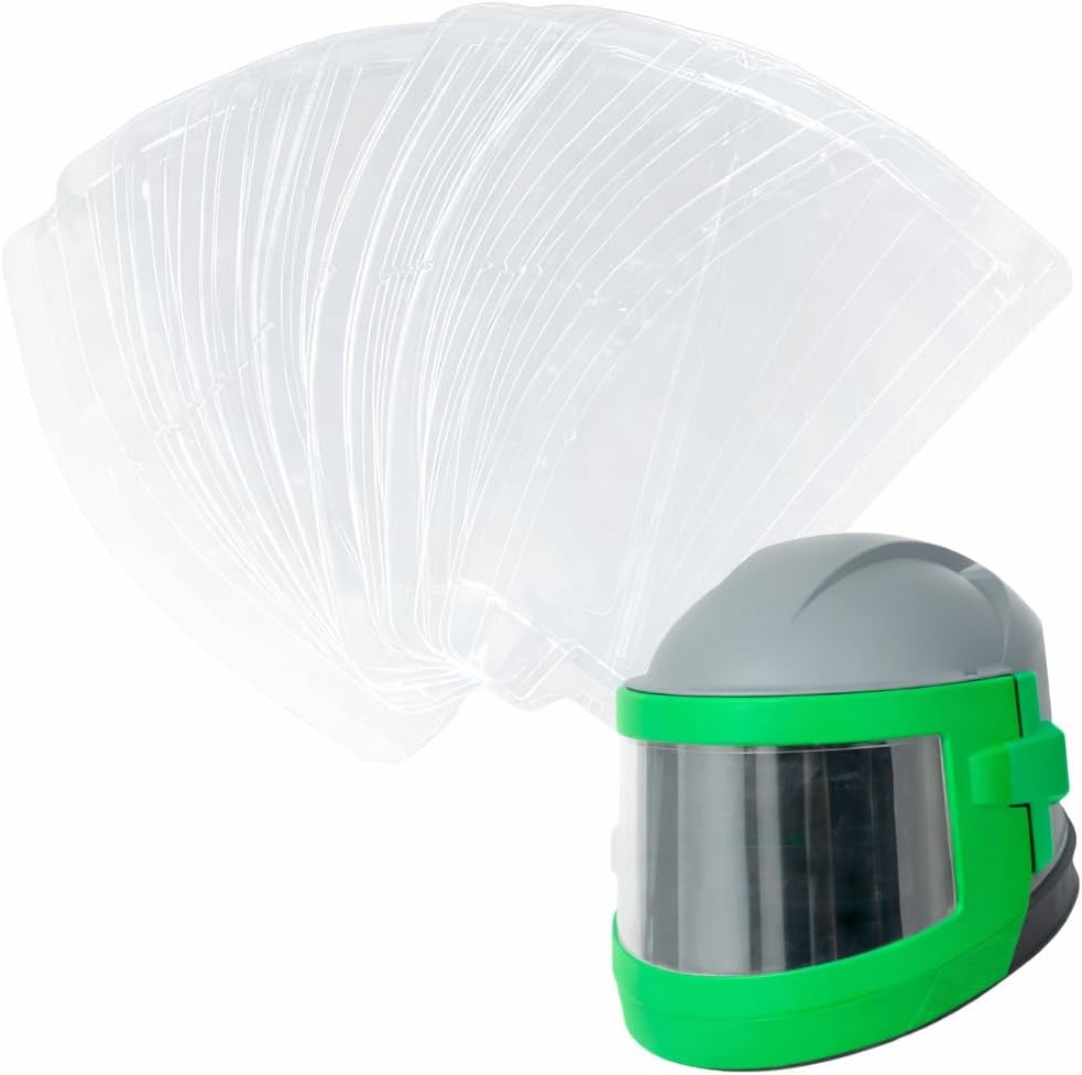 NV3-725 Nova 3 Helmet Tear-Off Lenses NV3-725 – Disposable Tear Off Lens Covers for Nova 3 Sandblast Helmet – Clear Vision Protection - 50 PACK