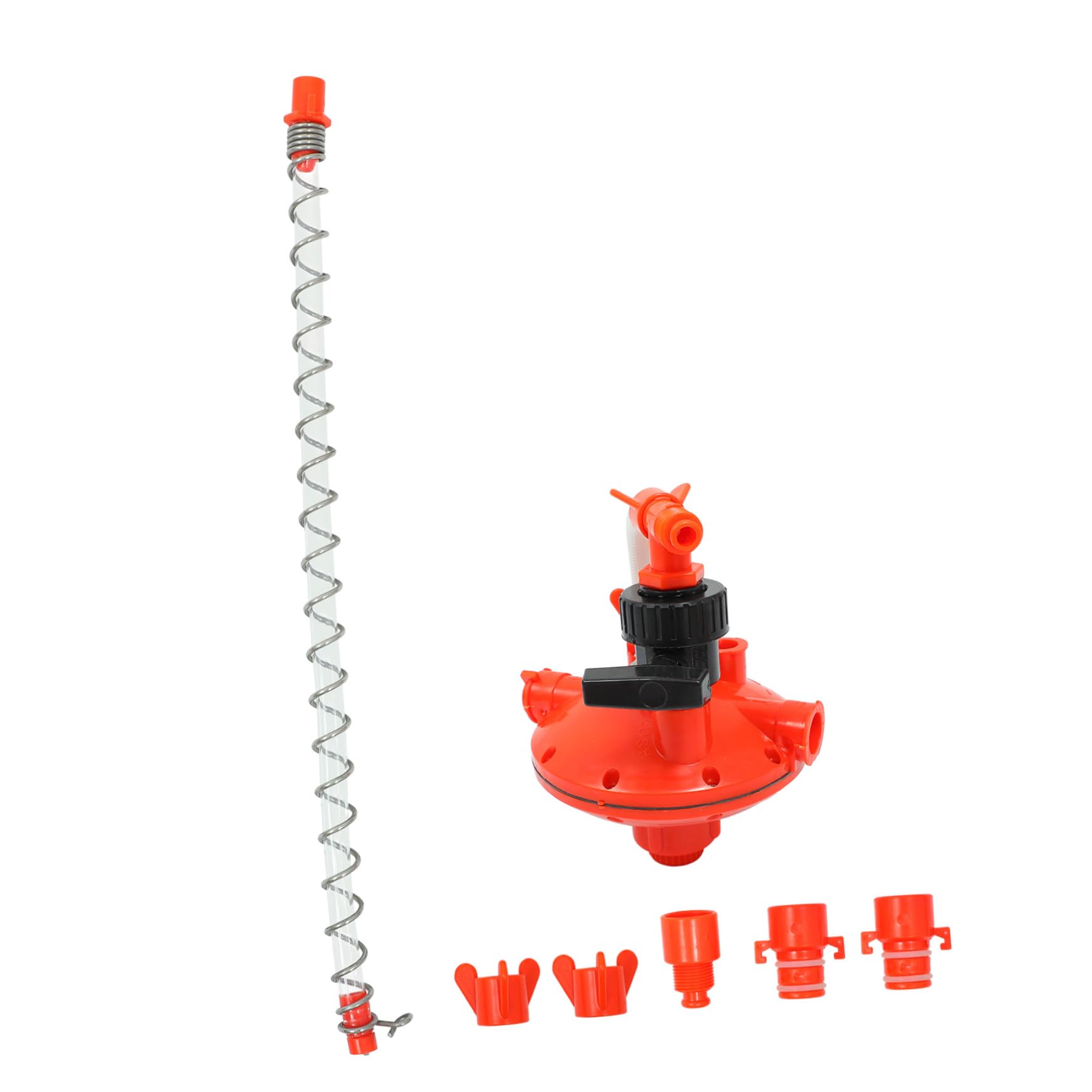 Abbeveratoio Automatico per Galline Regolatore di Pressione Rosso | Plastico, Previene le Perdite, per Allevamento Avicolo, Accessorio 1 Pezzo