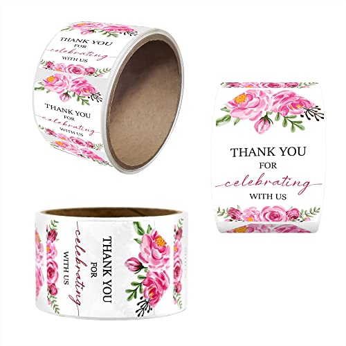 Étiquettes de mariage florales pour personnaliser facilement vos boîtes de dragées rose