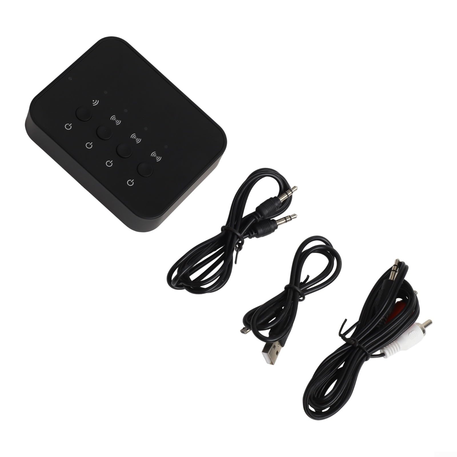 Transmisor 5.0 con para baja Latencia para TV y Avión - Adaptador Audio Inalámbrico 3 Dispositivos - Conexión Dual AUX para óptica - para batería 5H Gimnasio Coche