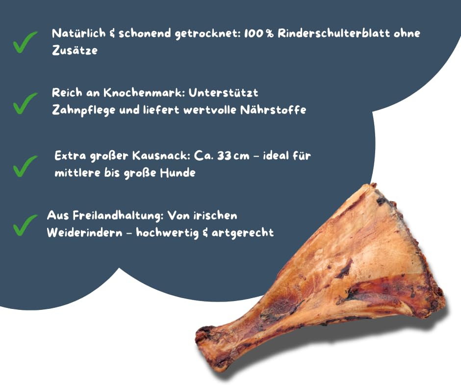 Irish Pure Adult - Atlantik Lachs 12kg + Rinderschulterblatt - Getreidefreies & Hypoallergenes Trockenfutter - Premium-Hundefutter + Snack im Vorteilspaket - Sparpaket - Trockenfutter und Leckerli Mix