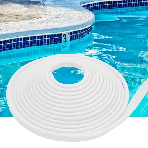 FBULWSEC 60ft Roll Swimming Pool Liner Bead Lock for Above-Ground & In-Ground Swimming Pool Beaded Liners White