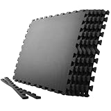 【Amazon.co.jp限定】ボディテック ジョイントマット 12mm 厚手 大判 60cm クッション トレーニング パズルマット ジムマット エクササイズ EVA 防音 傷防止 衝撃吸収 1.2cm